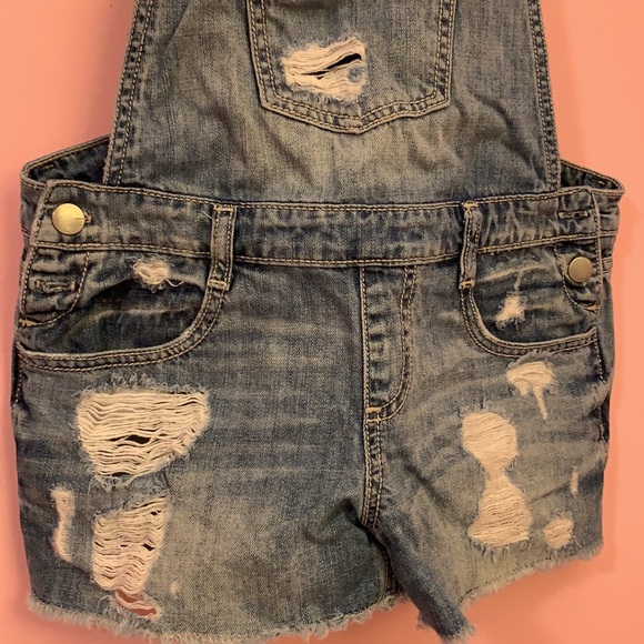 2.1 denim jean short overall - Picture 2 of 4